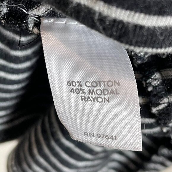 Pure J Jill Womens Plus 2X Asymmetric Button Tunic Shirt Black Stripe Top - Picture 5 of 7